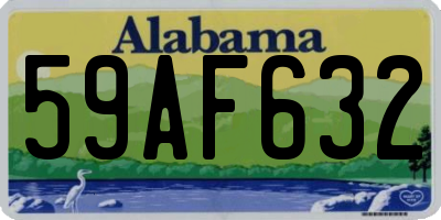 AL license plate 59AF632
