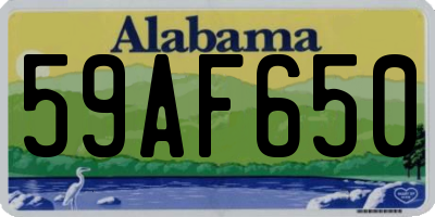 AL license plate 59AF650