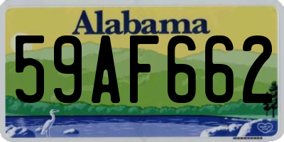AL license plate 59AF662