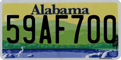 AL license plate 59AF700