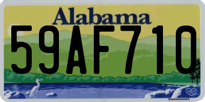 AL license plate 59AF710