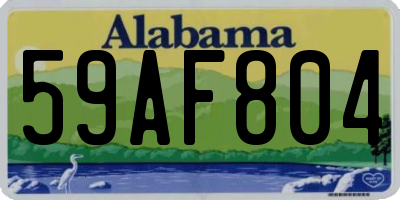 AL license plate 59AF804