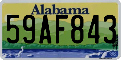 AL license plate 59AF843