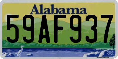 AL license plate 59AF937