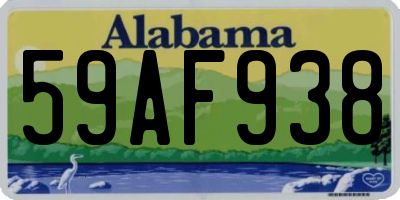 AL license plate 59AF938