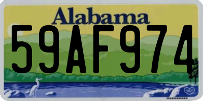 AL license plate 59AF974