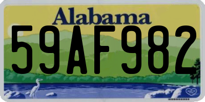 AL license plate 59AF982