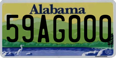AL license plate 59AG000