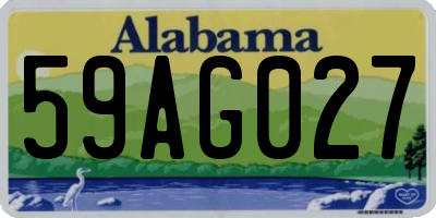 AL license plate 59AG027