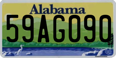 AL license plate 59AG090