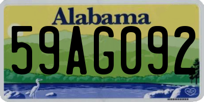 AL license plate 59AG092