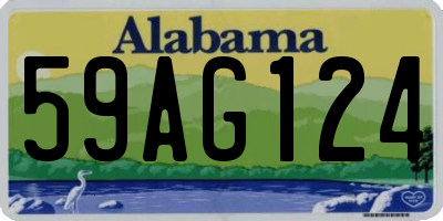 AL license plate 59AG124