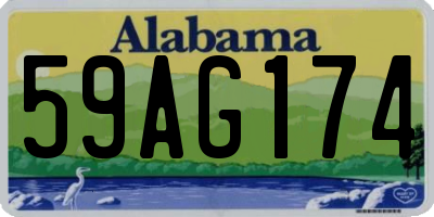 AL license plate 59AG174