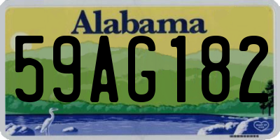 AL license plate 59AG182