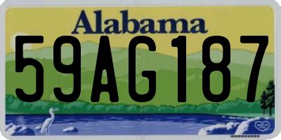 AL license plate 59AG187