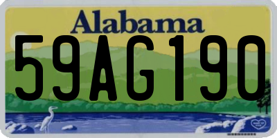AL license plate 59AG190