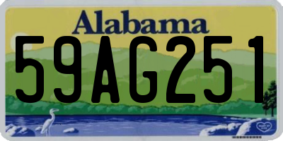 AL license plate 59AG251