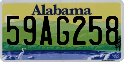 AL license plate 59AG258