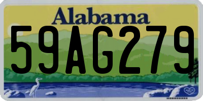 AL license plate 59AG279