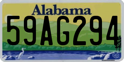 AL license plate 59AG294