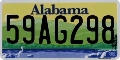 AL license plate 59AG298
