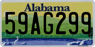 AL license plate 59AG299