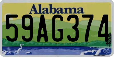 AL license plate 59AG374