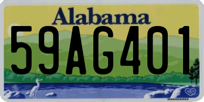 AL license plate 59AG401