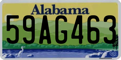 AL license plate 59AG463