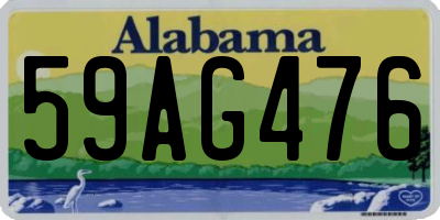 AL license plate 59AG476