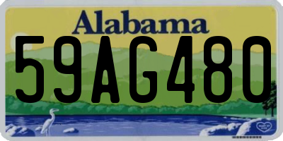 AL license plate 59AG480
