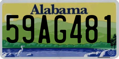 AL license plate 59AG481