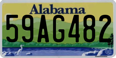 AL license plate 59AG482
