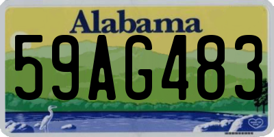 AL license plate 59AG483