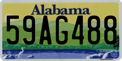AL license plate 59AG488