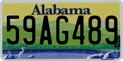 AL license plate 59AG489