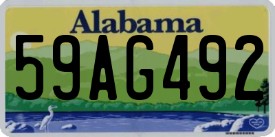 AL license plate 59AG492