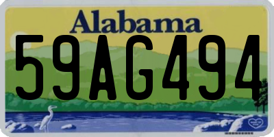 AL license plate 59AG494