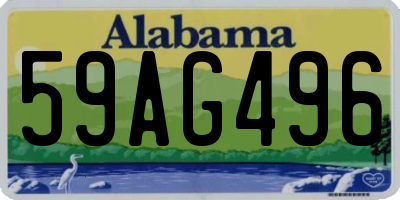 AL license plate 59AG496