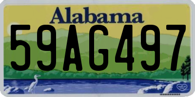 AL license plate 59AG497