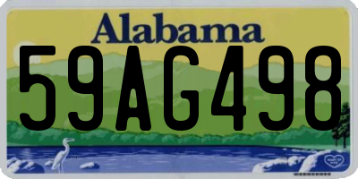 AL license plate 59AG498
