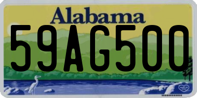 AL license plate 59AG500