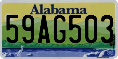 AL license plate 59AG503