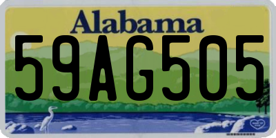 AL license plate 59AG505