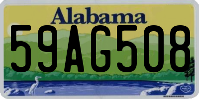 AL license plate 59AG508