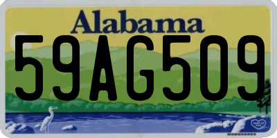 AL license plate 59AG509