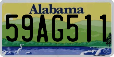 AL license plate 59AG511
