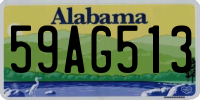 AL license plate 59AG513