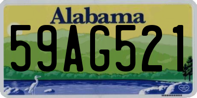 AL license plate 59AG521