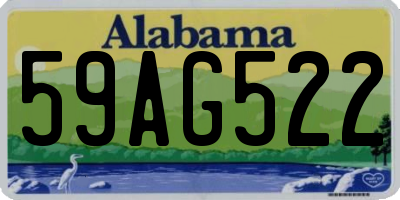 AL license plate 59AG522
